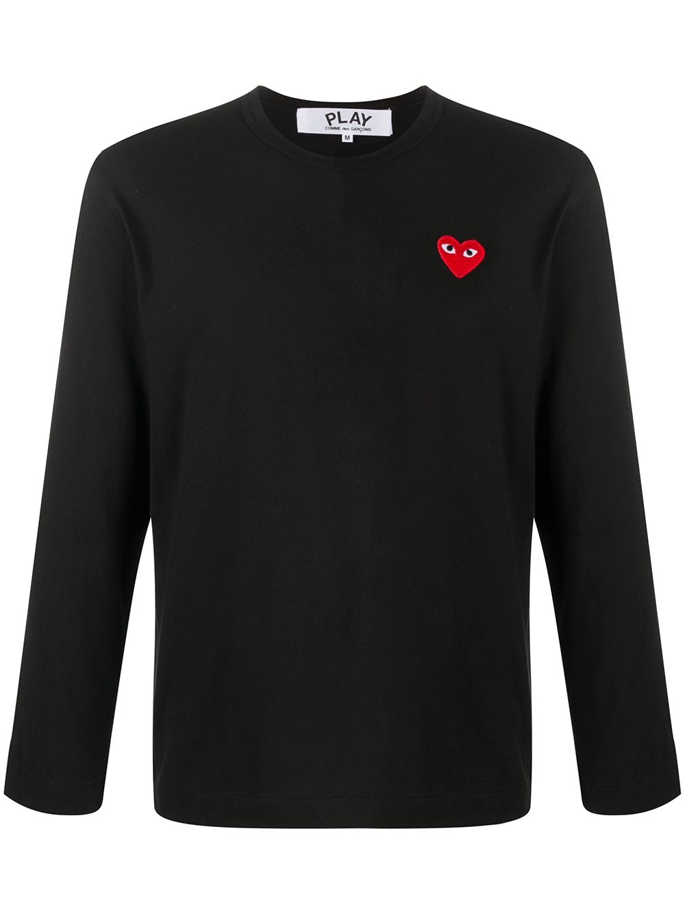 Comme Des Garçons Play long sleeve heart patch T-shirt - Black von Comme Des Garçons Play