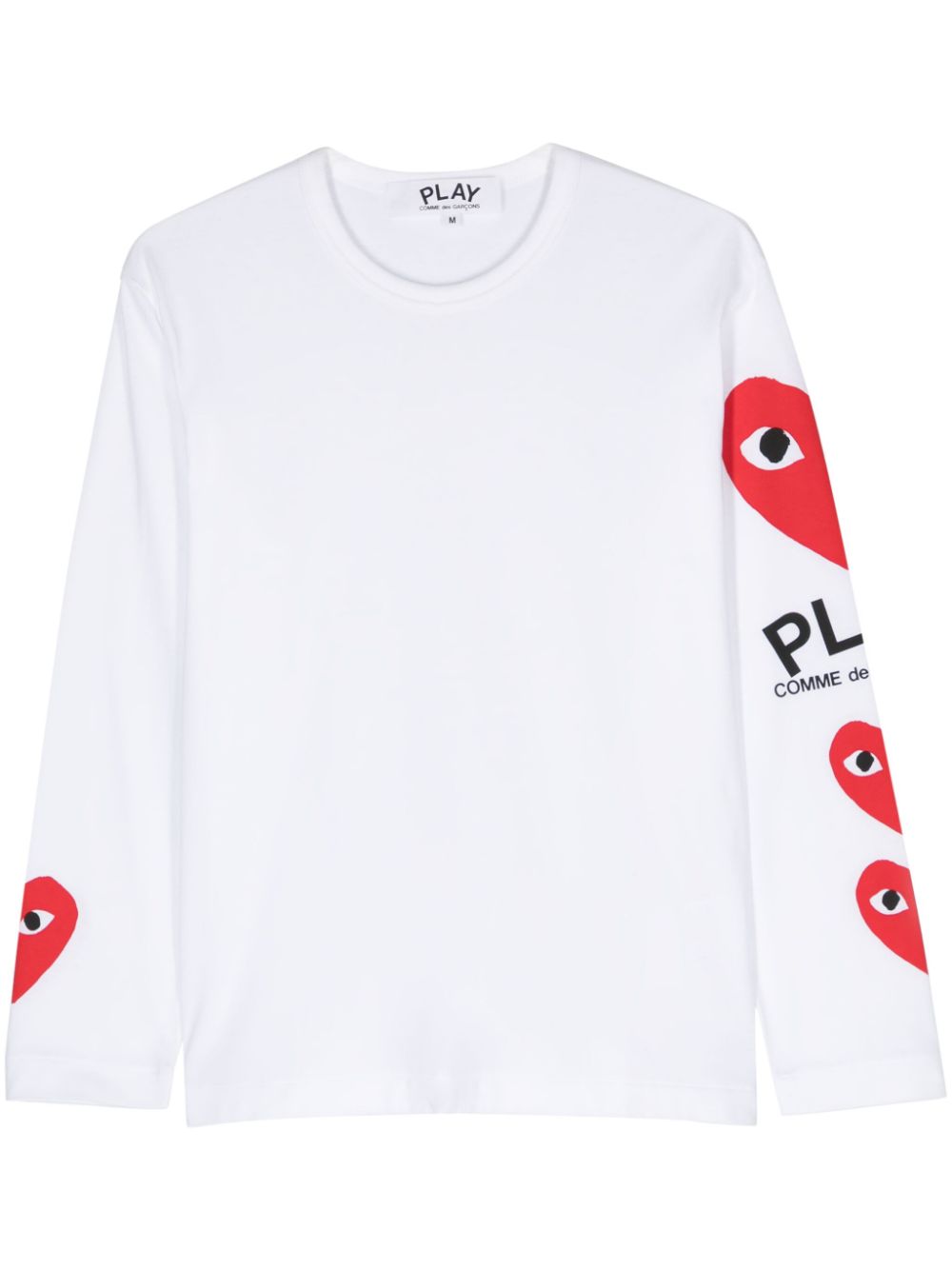 Comme Des Garçons Play heart-print T-shirt - White von Comme Des Garçons Play