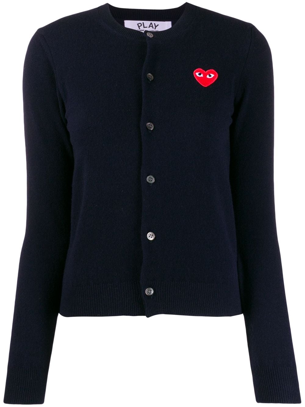 Comme Des Garçons Play long sleeve logo cardigan - Blue von Comme Des Garçons Play