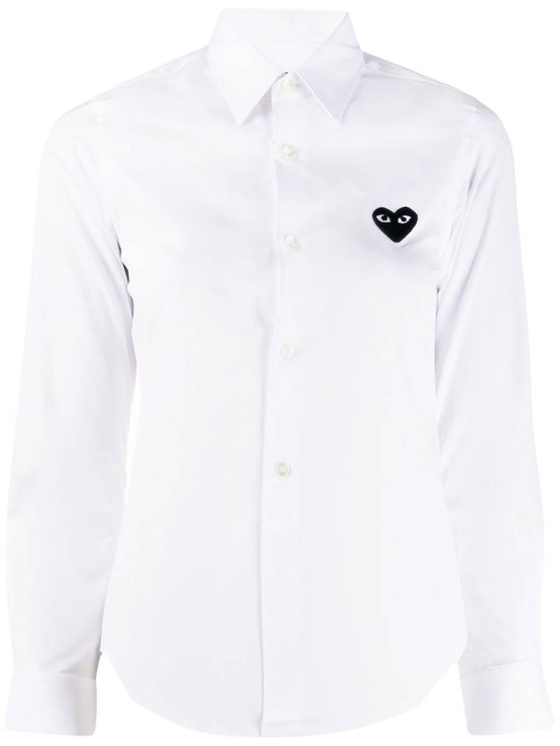 Comme Des Garçons Play long sleeve logo shirt - White von Comme Des Garçons Play