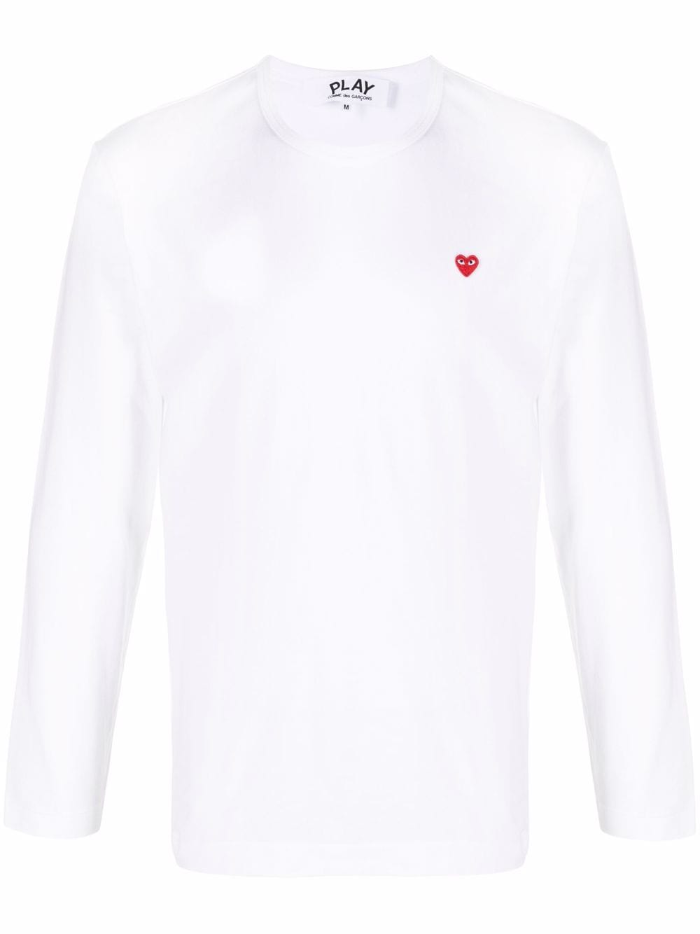 Comme Des Garçons Play pathc-detail cotton T-Shirt - White von Comme Des Garçons Play