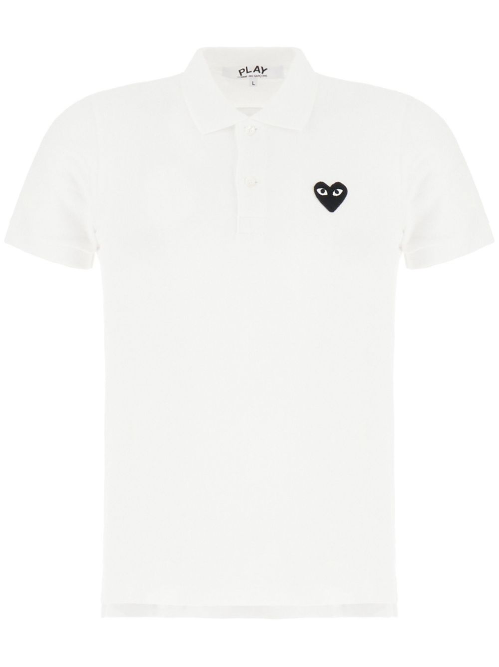 Comme Des Garçons Play piqué-weave polo shirt - White von Comme Des Garçons Play