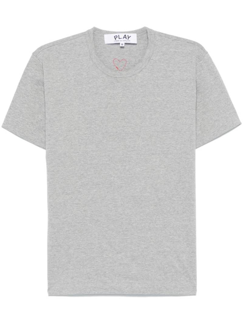 Comme Des Garçons Play signature heart-patch T-shirt - Grey von Comme Des Garçons Play