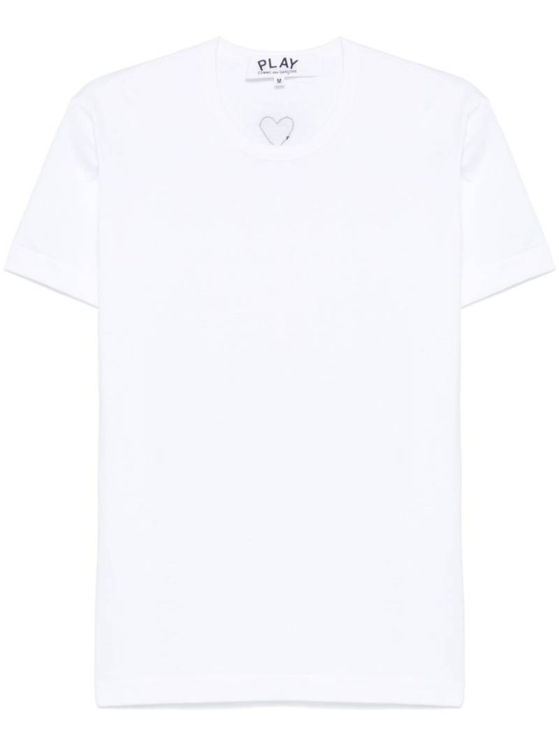 Comme Des Garçons Play signature heart-patch T-shirt - White von Comme Des Garçons Play