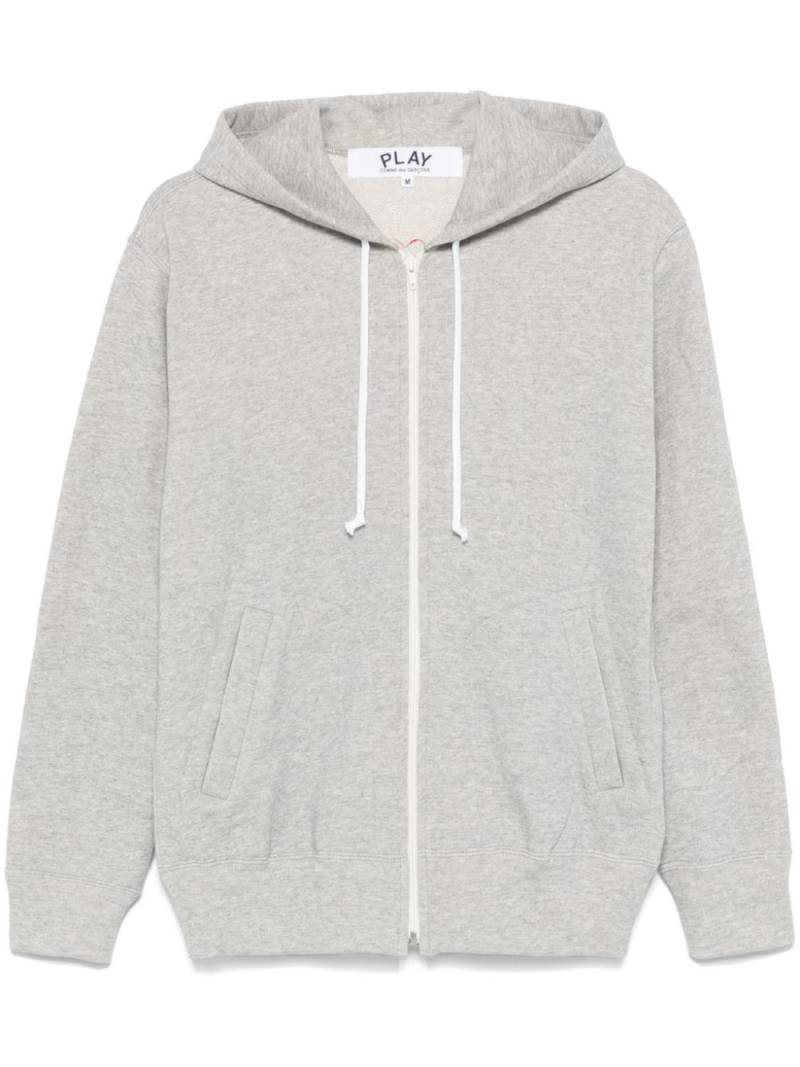 Comme Des Garçons Play signature heart-patch hoodie - Grey von Comme Des Garçons Play