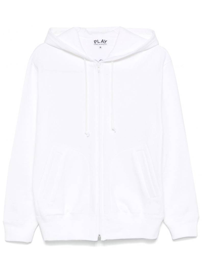 Comme Des Garçons Play signature heart-patch hoodie - White von Comme Des Garçons Play