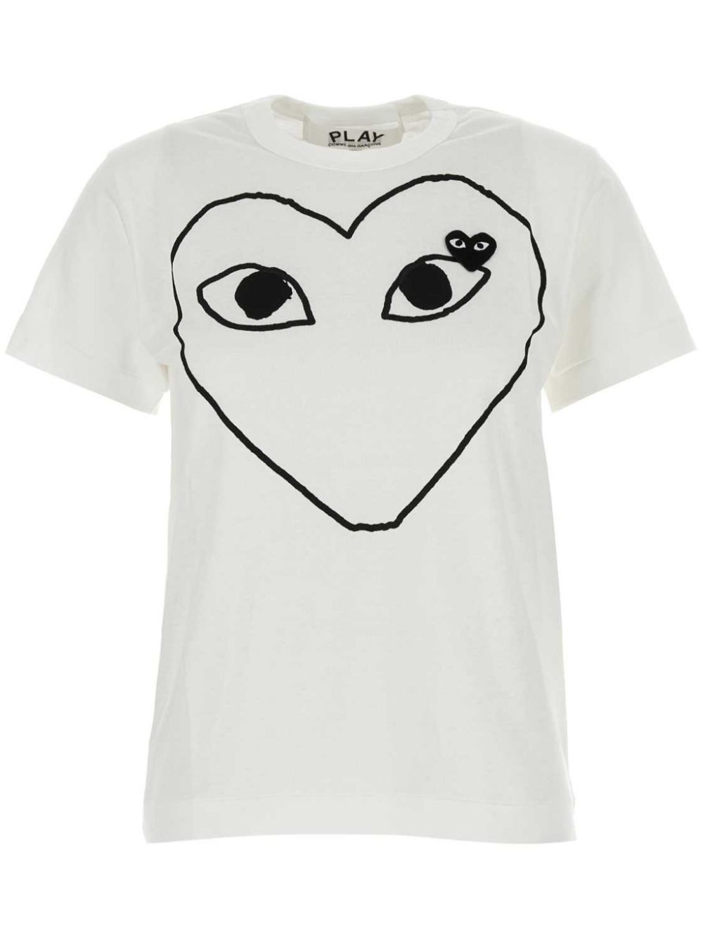 Comme Des Garçons Play signature heart print cotton T-shirt - White von Comme Des Garçons Play