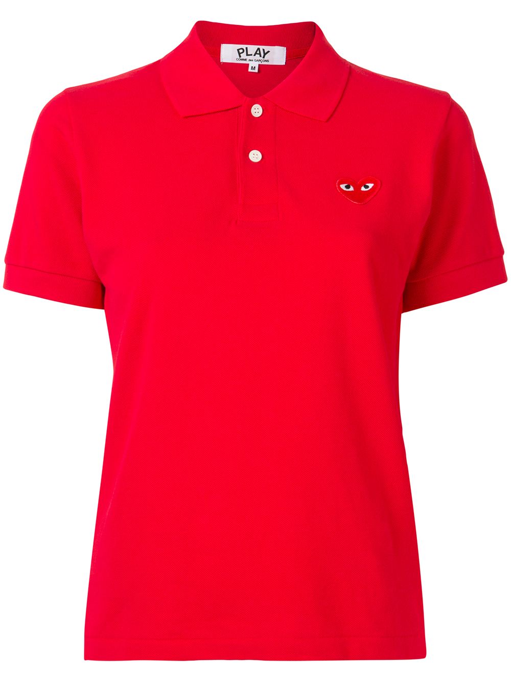 Comme Des Garçons Play signature piqué polo shirt - Red von Comme Des Garçons Play