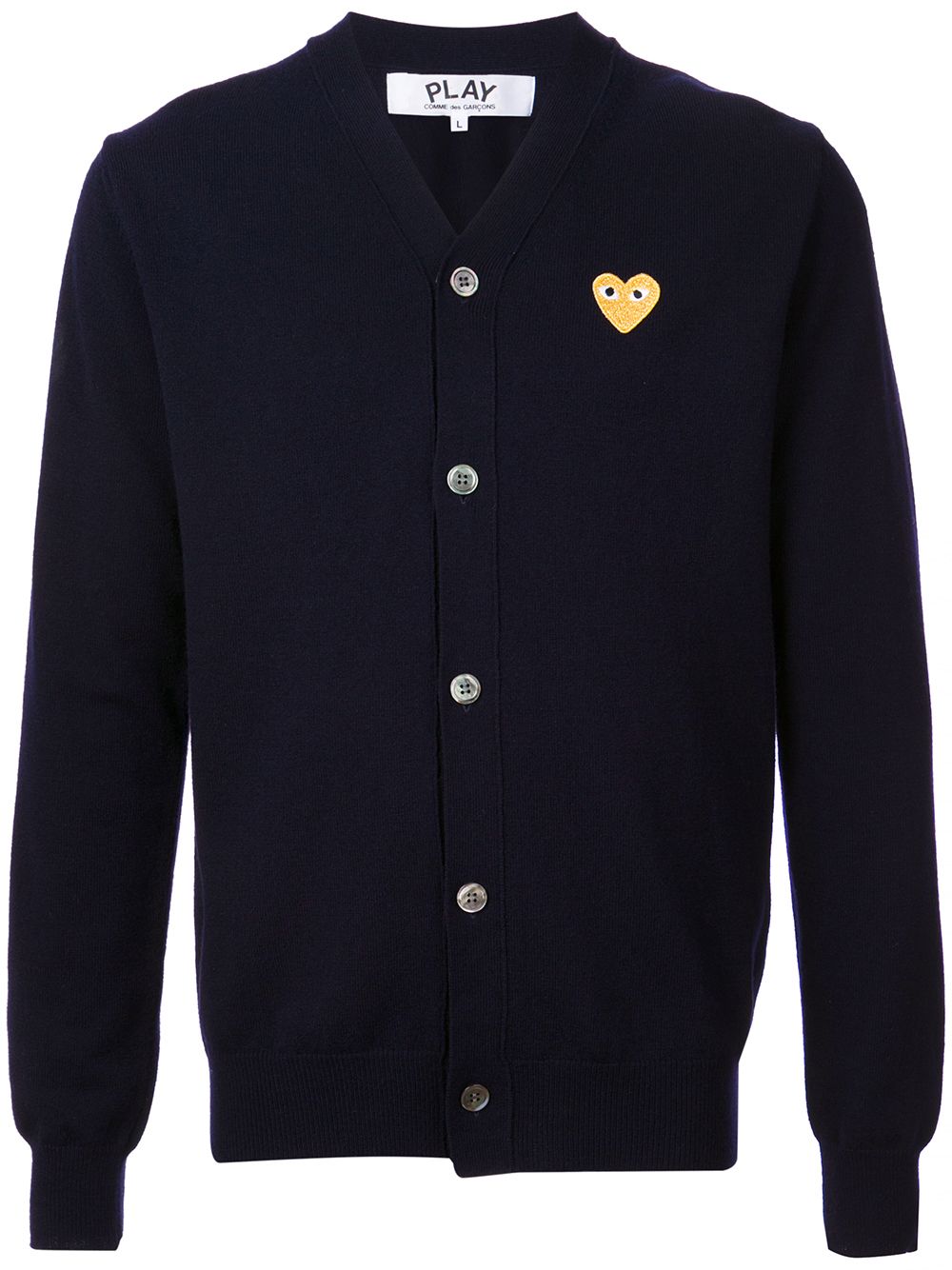 Comme Des Garçons Play sparkle heart cardigan - Blue von Comme Des Garçons Play