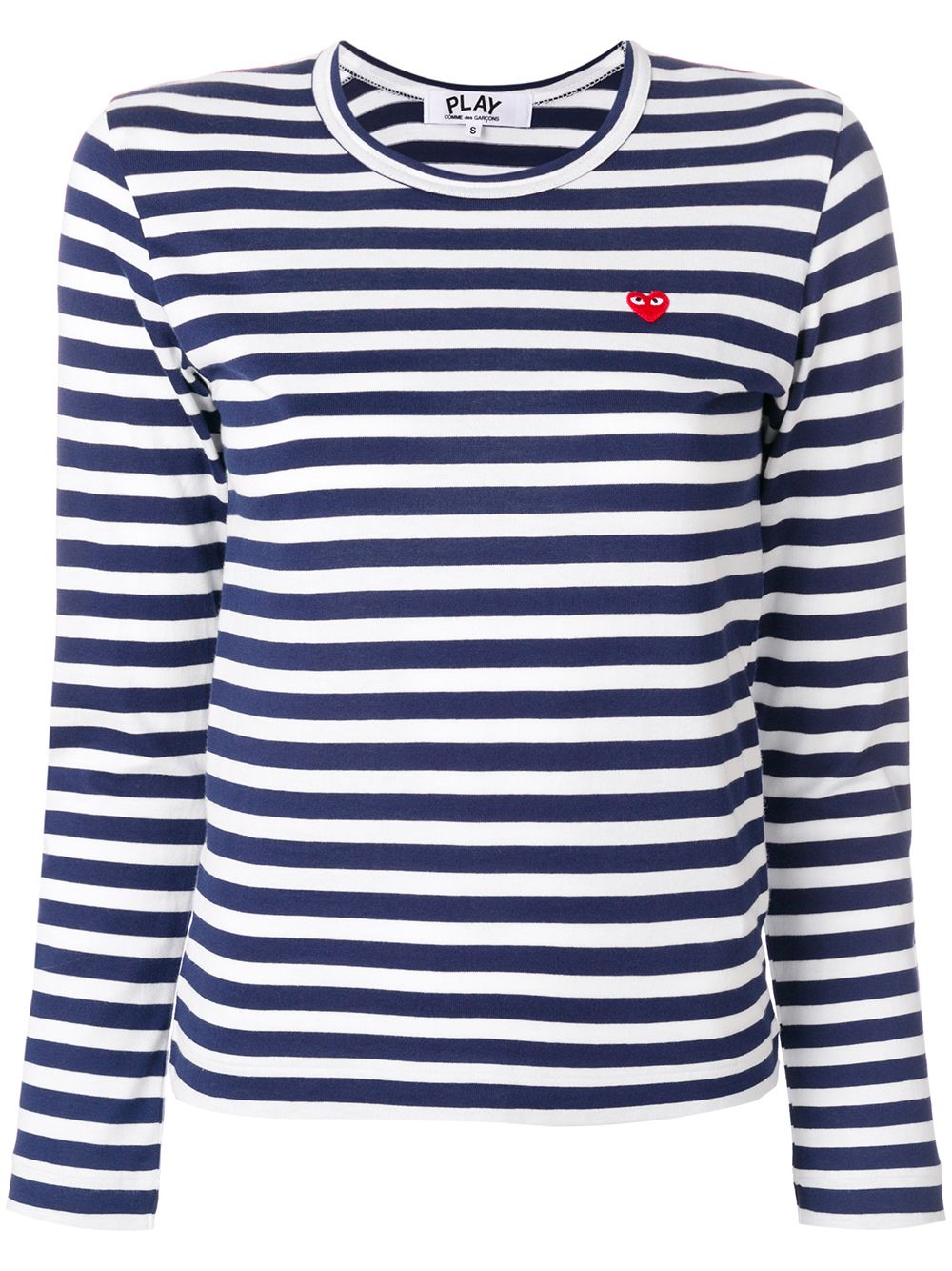 Comme Des Garçons Play striped T-shirt - White von Comme Des Garçons Play