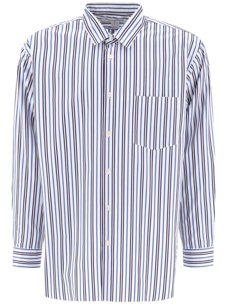 Comme Des Garçons Play striped cotton shirt - Blue von Comme Des Garçons Play