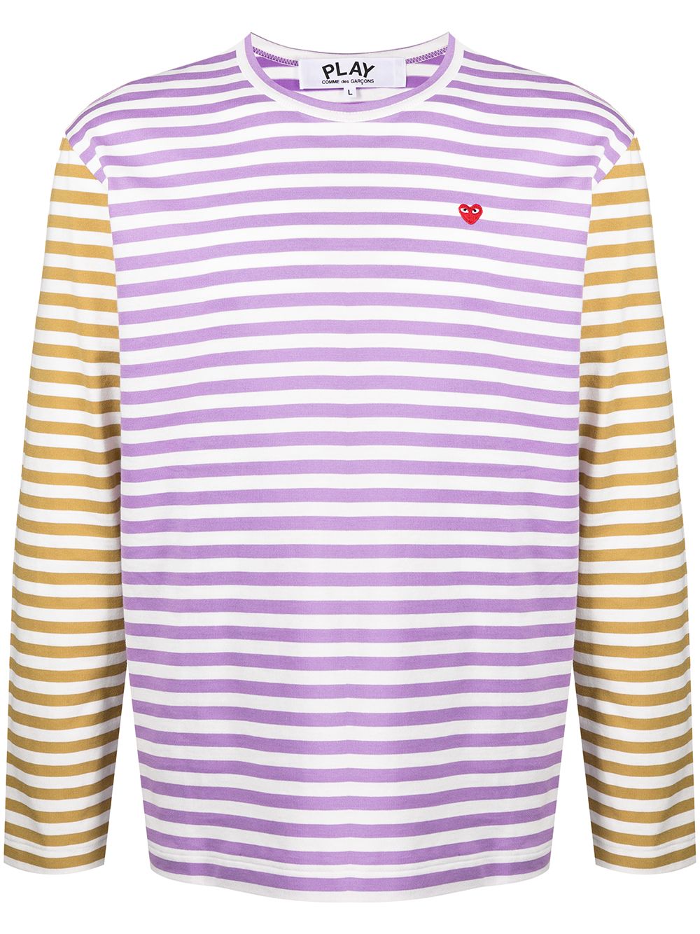 Comme Des Garçons Play striped long-sleeve T-shirt - Purple von Comme Des Garçons Play