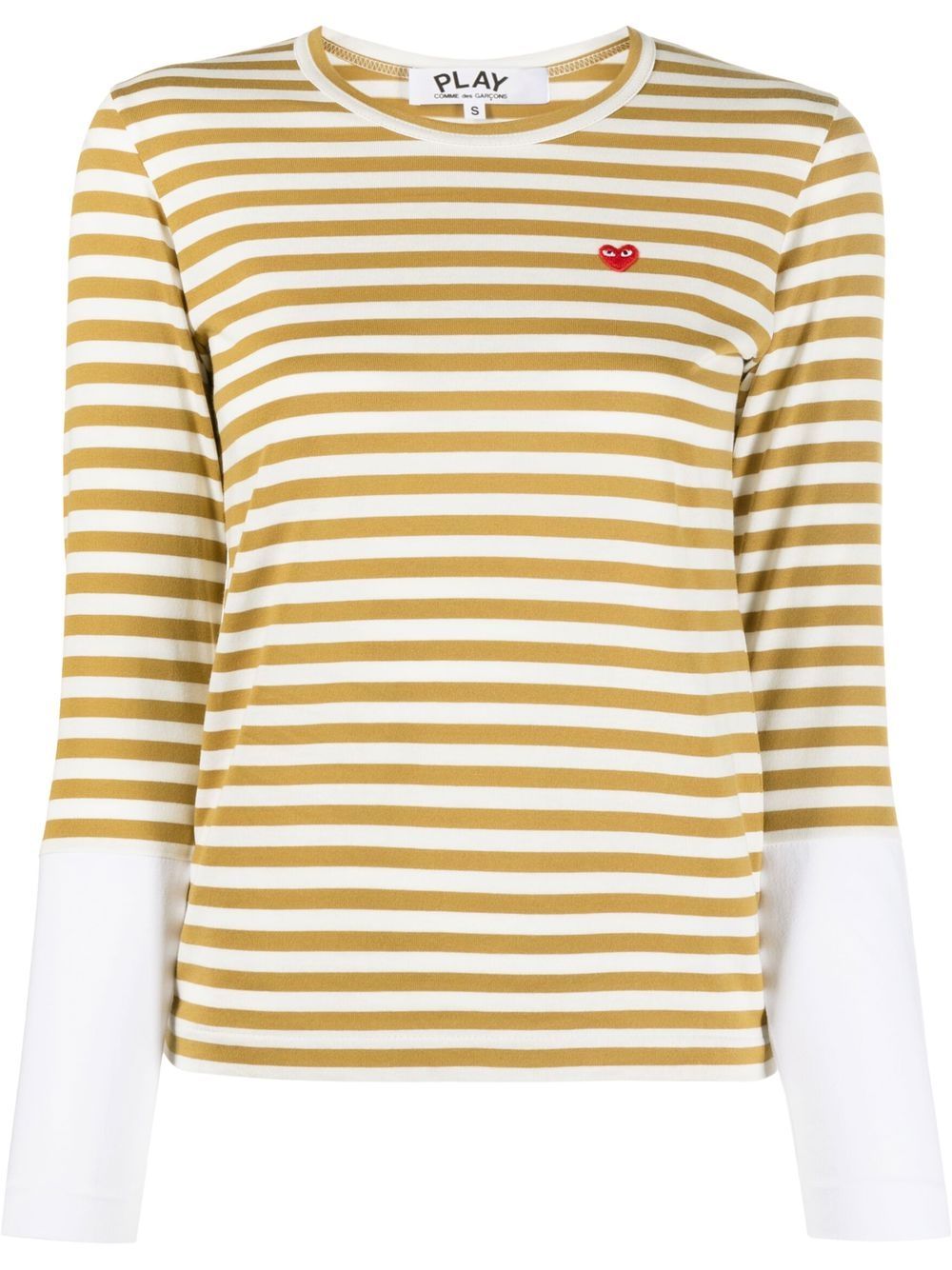 Comme Des Garçons Play striped long-sleeved T-shirt - Green von Comme Des Garçons Play