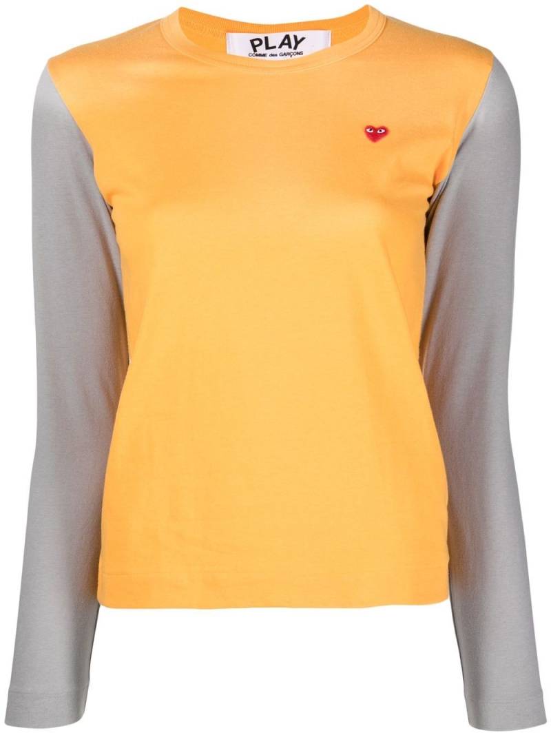 Comme Des Garçons Play two-tone knitted jumper - Yellow von Comme Des Garçons Play