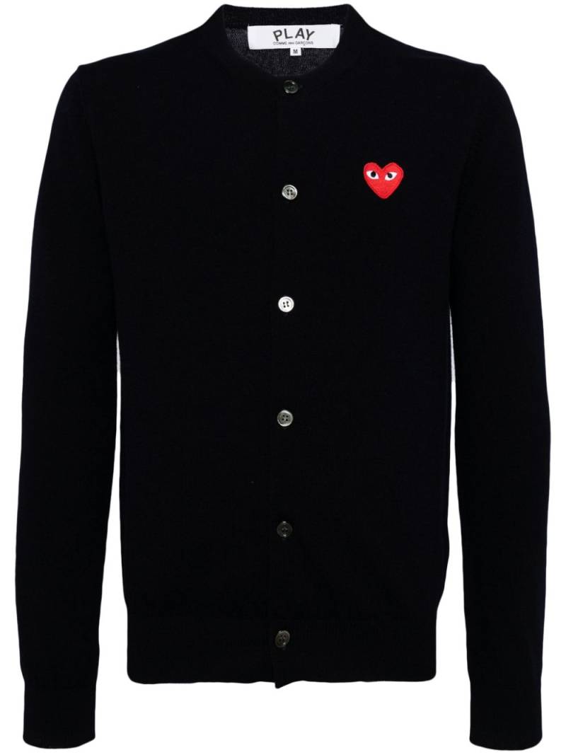 Comme Des Garçons Play wool cardigan - Blue von Comme Des Garçons Play