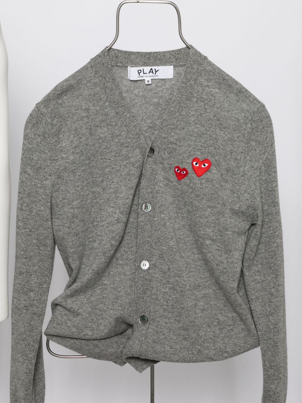 Comme Des Garçons Play wool cardigan - Grey von Comme Des Garçons Play