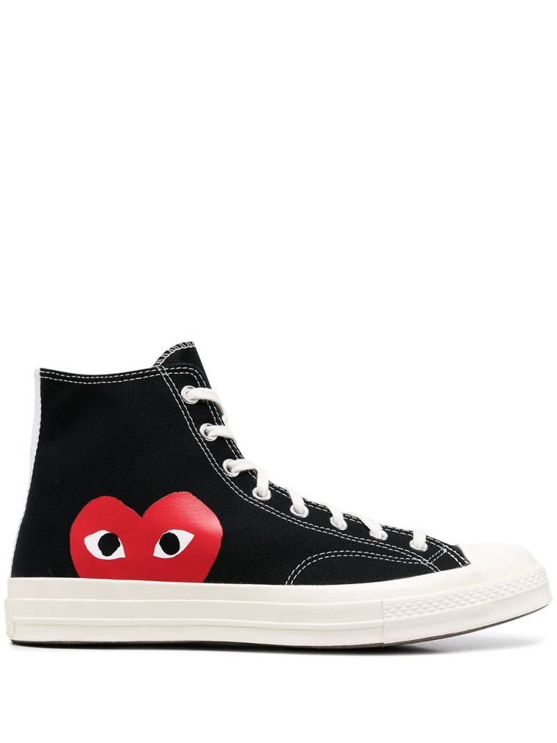 Comme Des Garçons Play x Converse Chuck 70 high-top "Half Heart" sneakers - Black von Comme Des Garçons Play x Converse