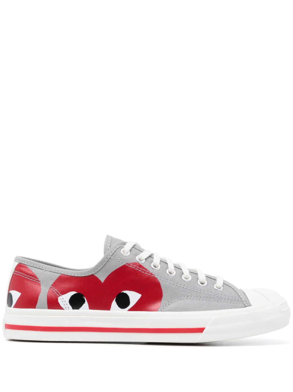 Comme Des Garçons Play x Converse logo print low-top sneakers - Grey von Comme Des Garçons Play