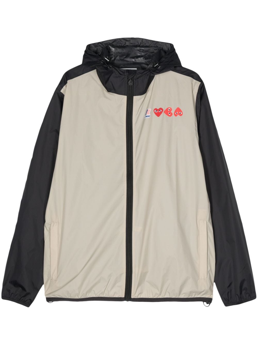 Comme Des Garçons Play x K-Way Claude hooded jacket - Neutrals von Comme Des Garçons Play