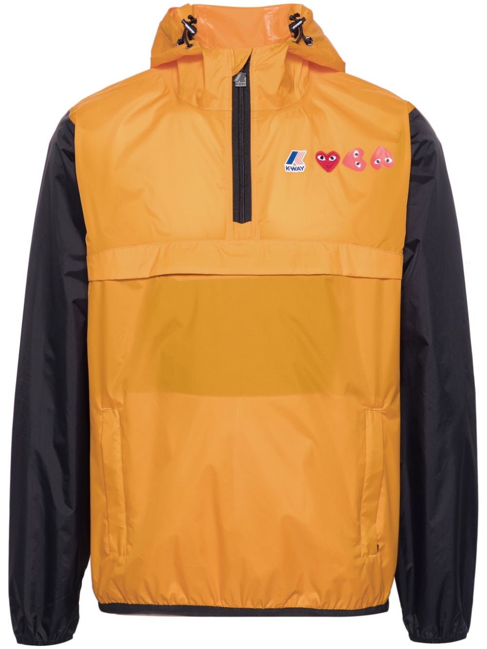 Comme Des Garçons Play x K-Way Heart-patch lightweight jacket - Orange von Comme Des Garçons Play