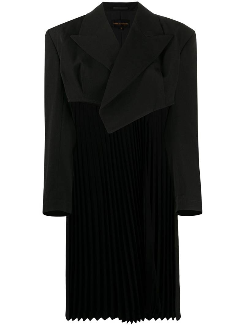 Comme Des Garçons Pre-Owned 1980s elongated pleated back jacket - Black von Comme Des Garçons Pre-Owned