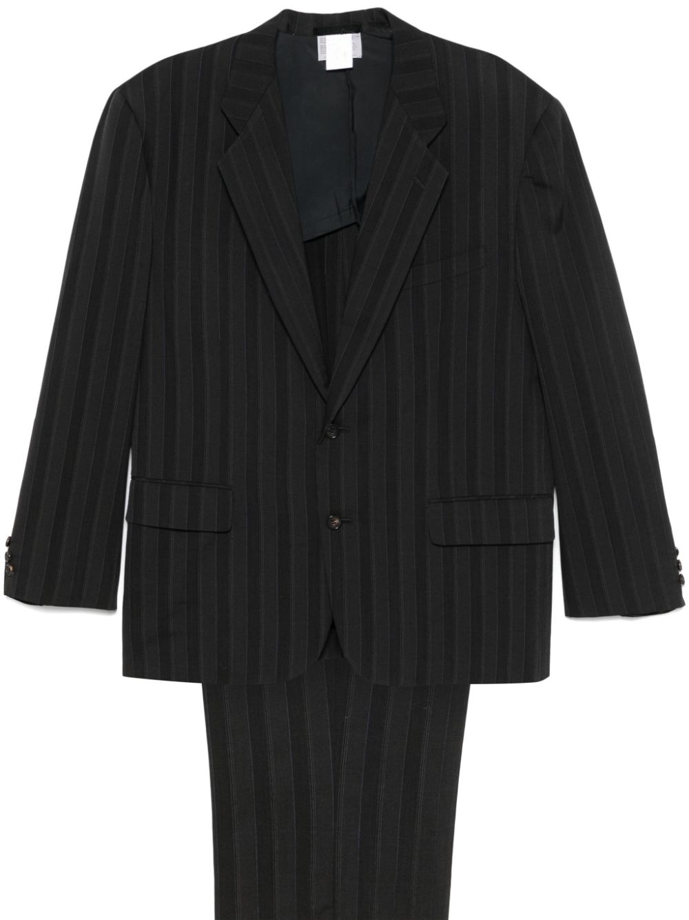 Comme Des Garçons Pre-Owned 1980s striped suit - Black von Comme Des Garçons Pre-Owned