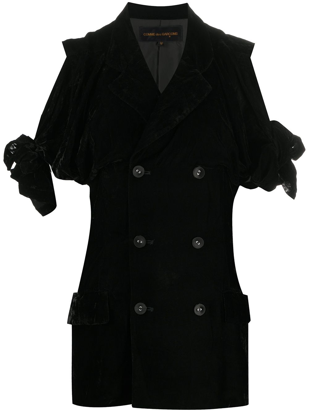 Comme Des Garçons Pre-Owned 1980s velvet jacket - Black von Comme Des Garçons Pre-Owned