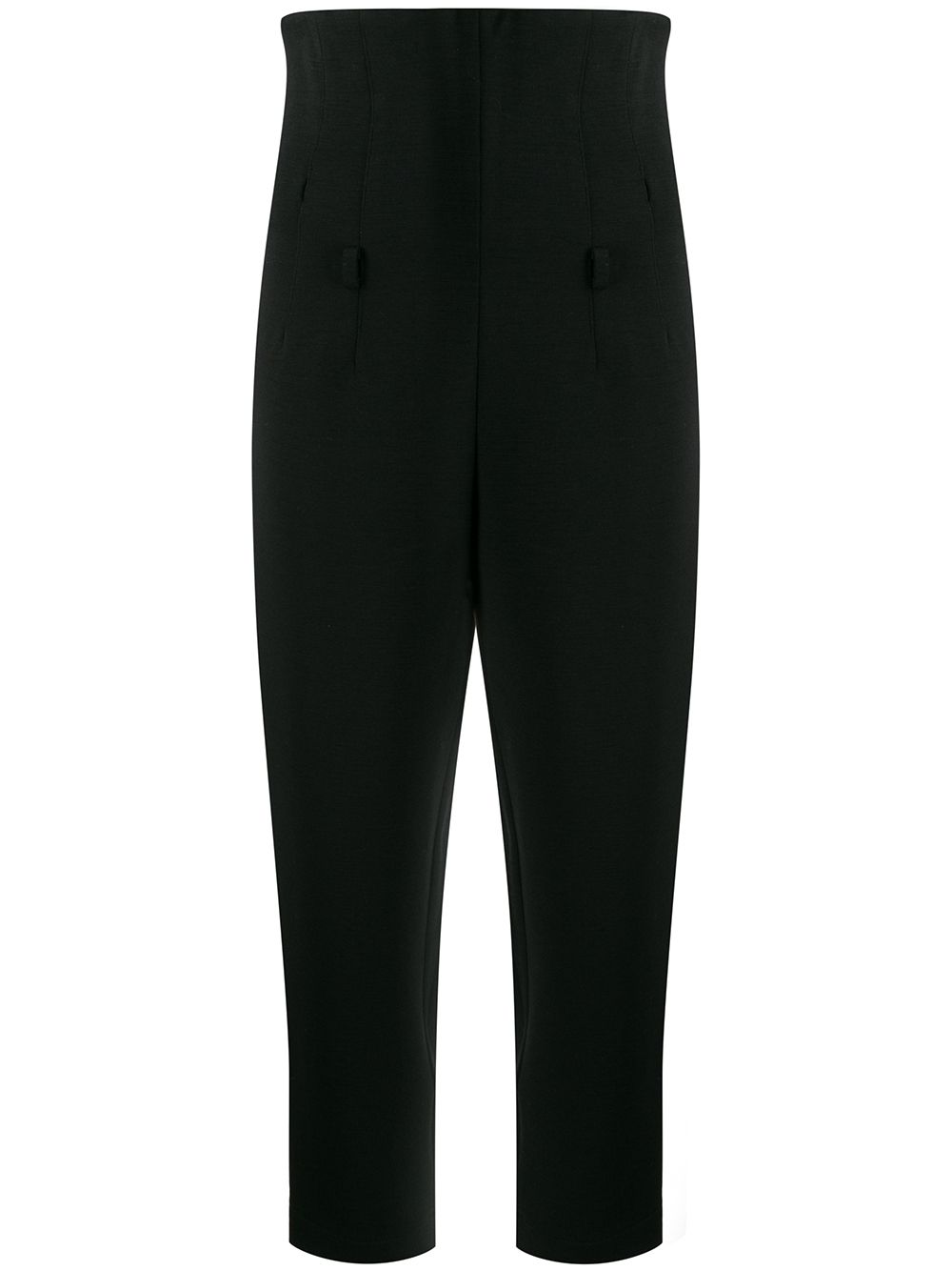 Comme Des Garçons Pre-Owned 1989 high rise cropped trousers - Black von Comme Des Garçons Pre-Owned