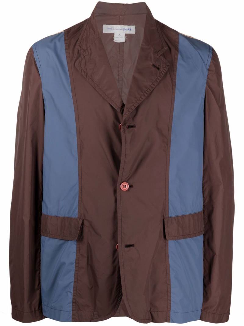 Comme Des Garçons Pre-Owned 1990s colour-block single-breasted jacket - Brown von Comme Des Garçons Pre-Owned