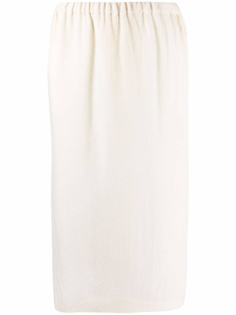 Comme Des Garçons Pre-Owned 1990s straight-fit midi skirt - Neutrals von Comme Des Garçons Pre-Owned