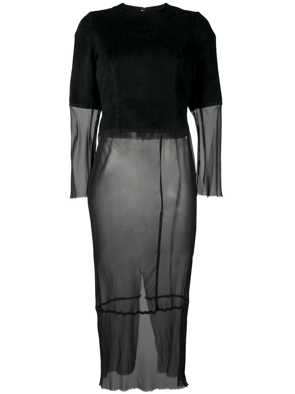 Comme Des Garçons Pre-Owned 1993's sheer detail dress - Black von Comme Des Garçons Pre-Owned