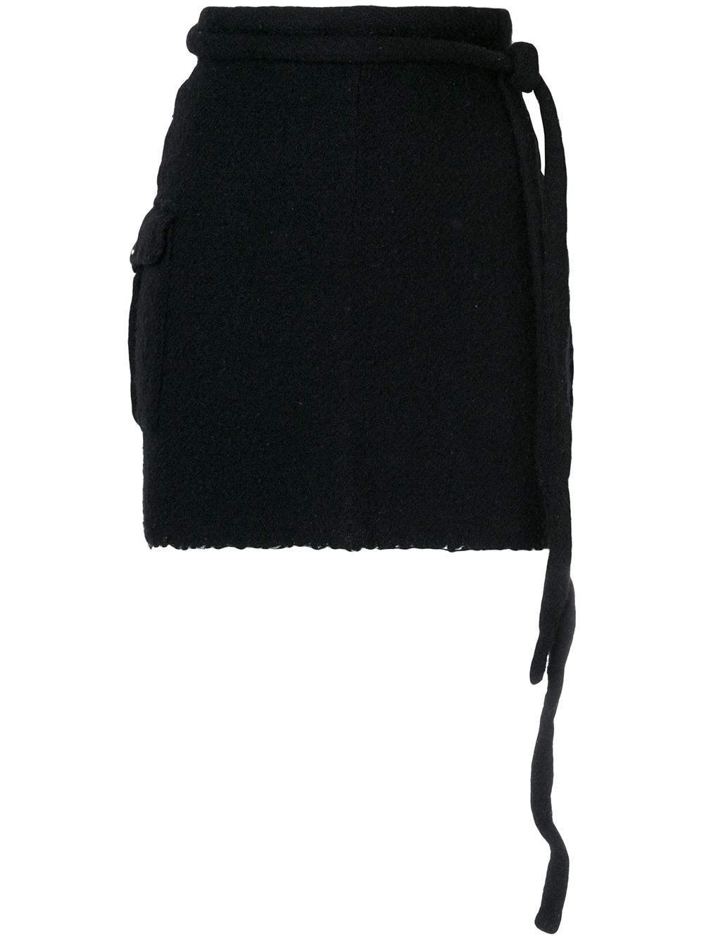 Comme Des Garçons Pre-Owned 1994 wrapped knitted skirt - Black von Comme Des Garçons Pre-Owned