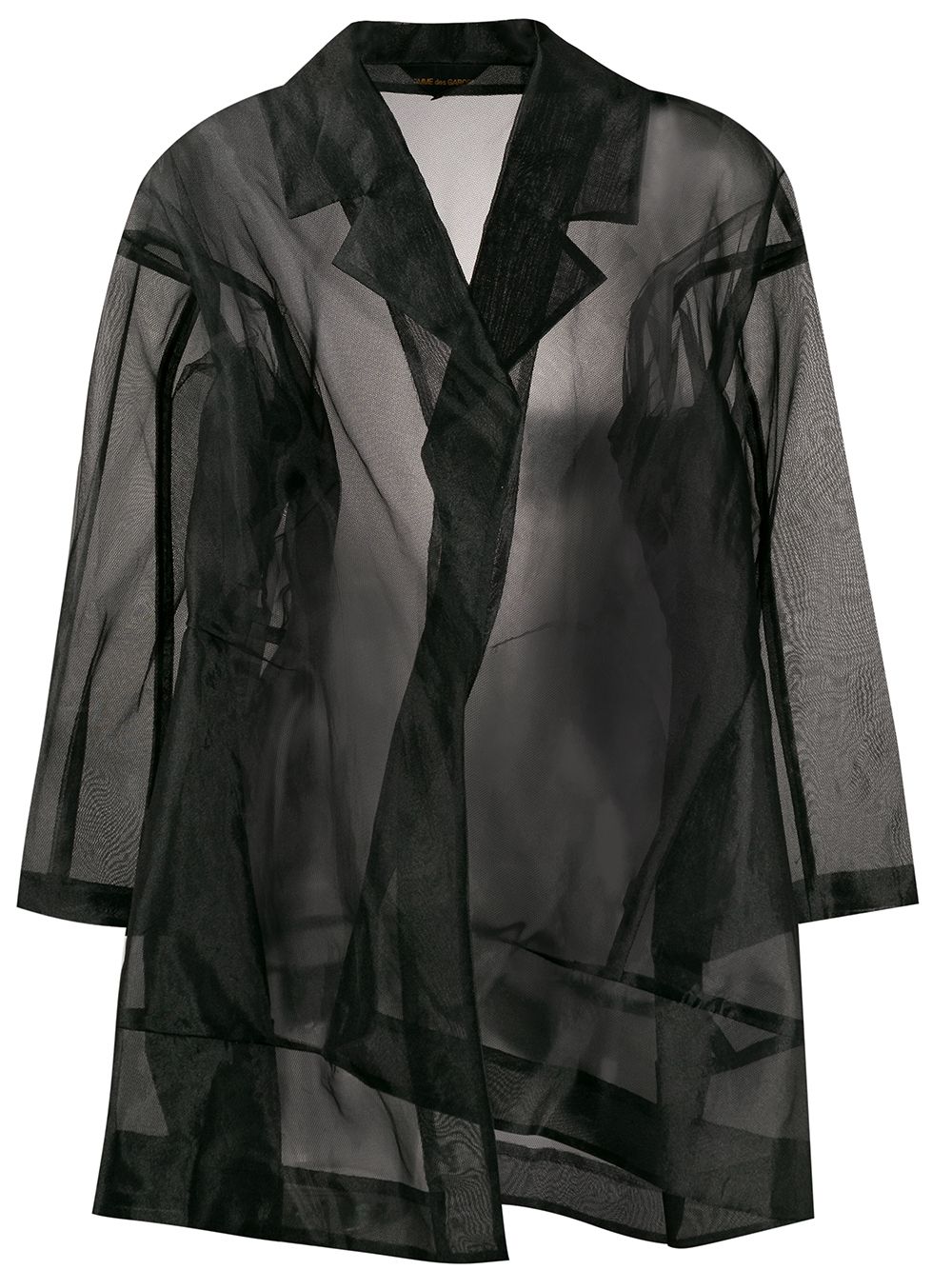 Comme Des Garçons Pre-Owned 1997 sheer oversized coat - Black von Comme Des Garçons Pre-Owned