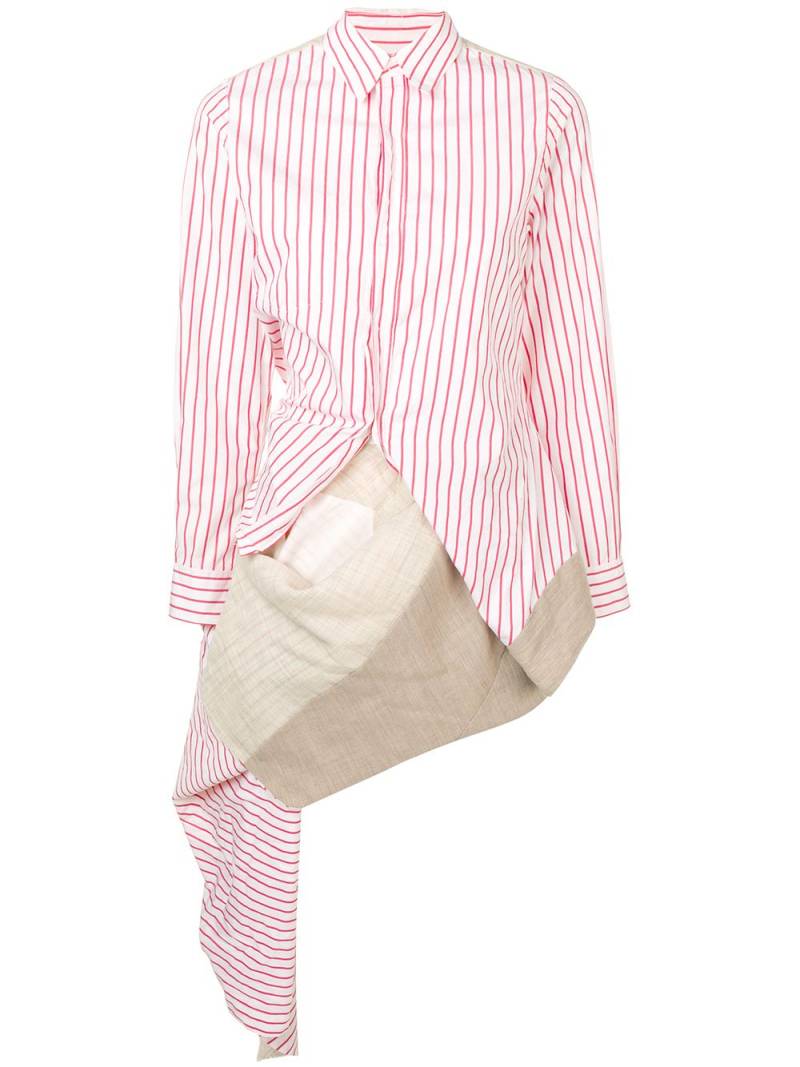 Comme Des Garçons Pre-Owned 1998 striped shirt - Red von Comme Des Garçons Pre-Owned