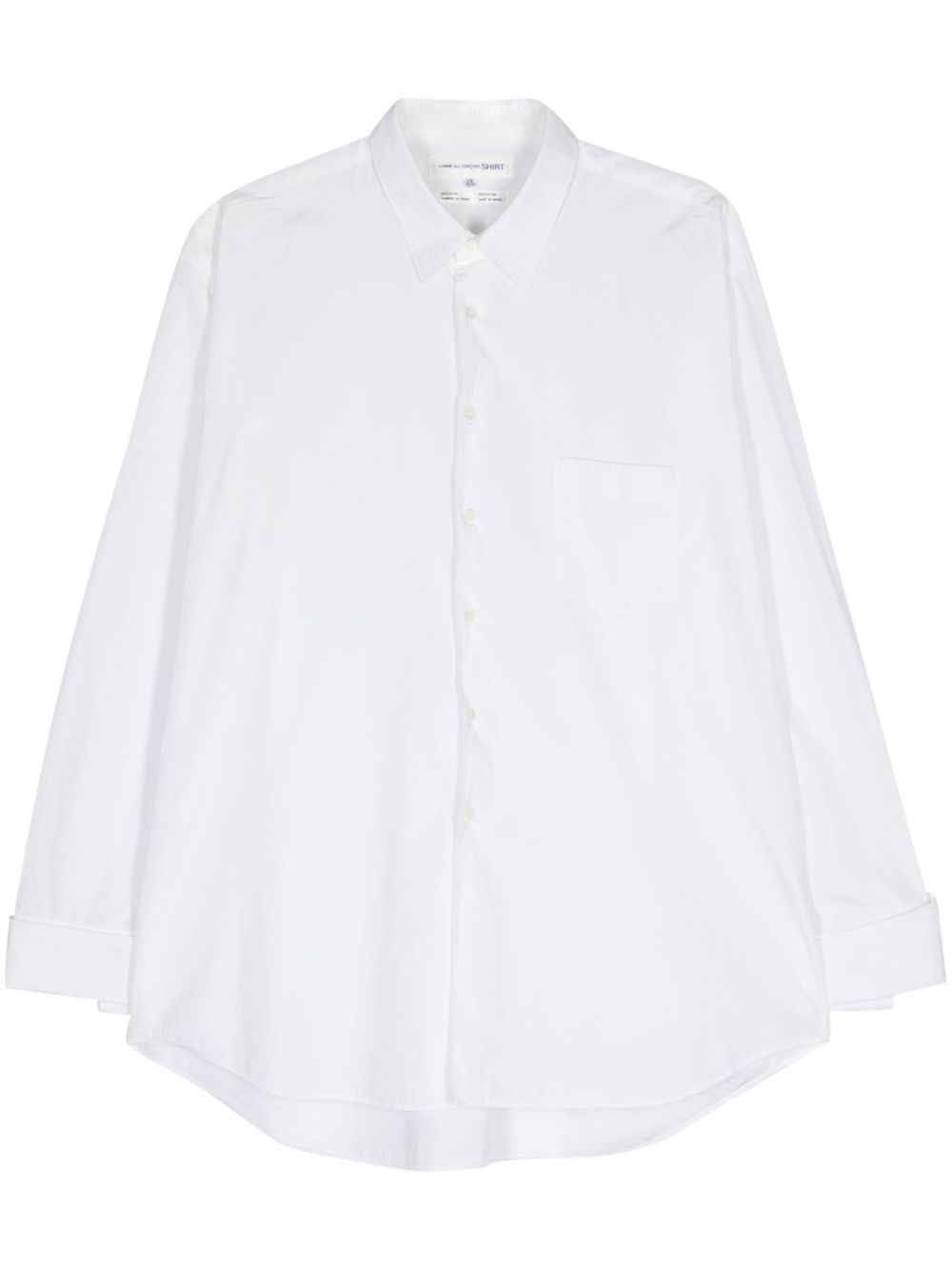 Comme Des Garçons Pre-Owned 2000s button-up cotton shirt - White von Comme Des Garçons Pre-Owned