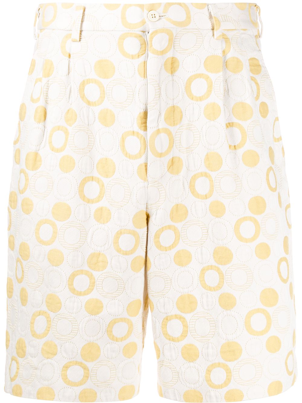 Comme Des Garçons Pre-Owned 2000s circle print shorts - Yellow von Comme Des Garçons Pre-Owned