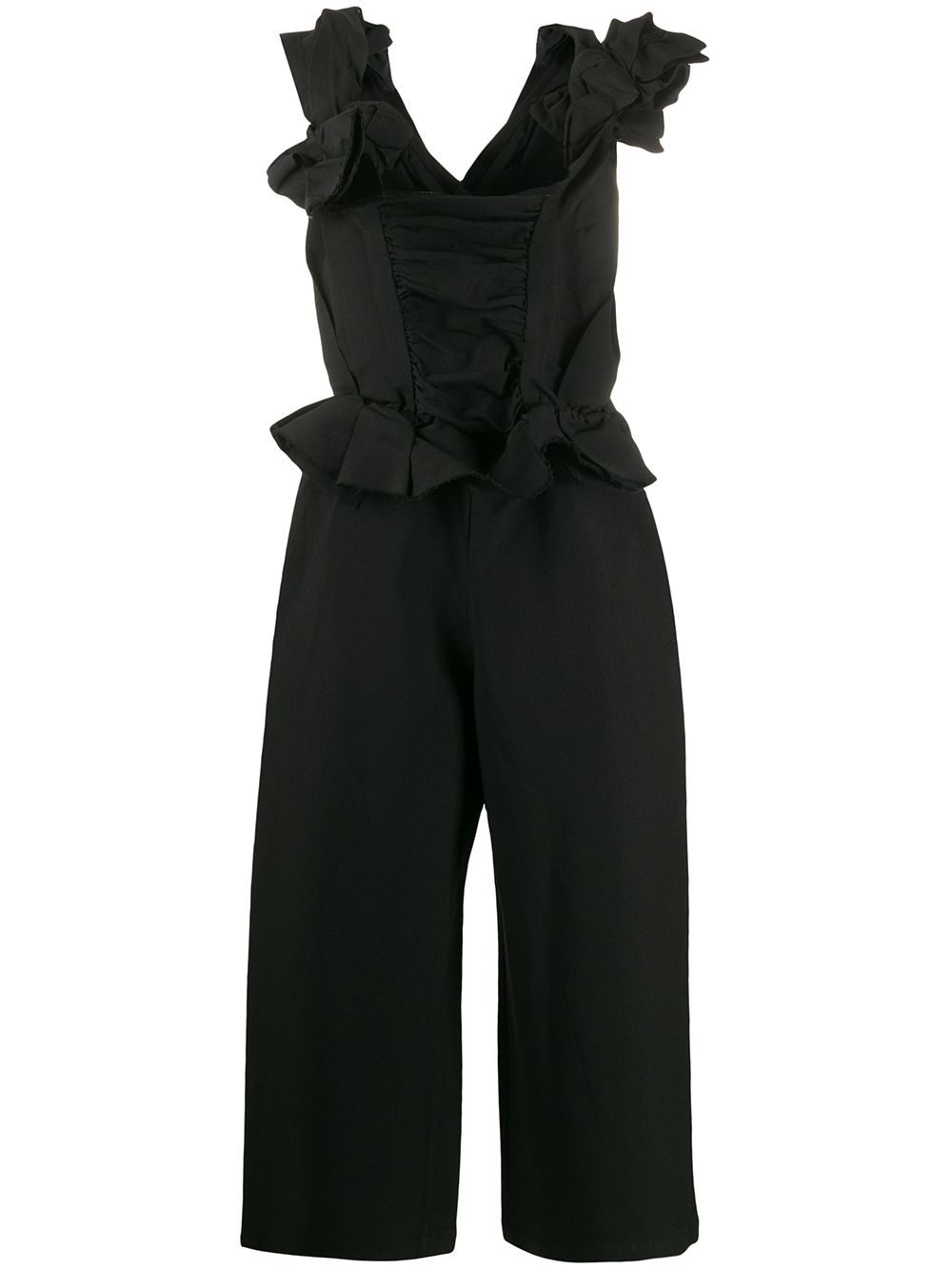 Comme Des Garçons Pre-Owned 2000s gathered asymmetric jumpsuit - Black von Comme Des Garçons Pre-Owned