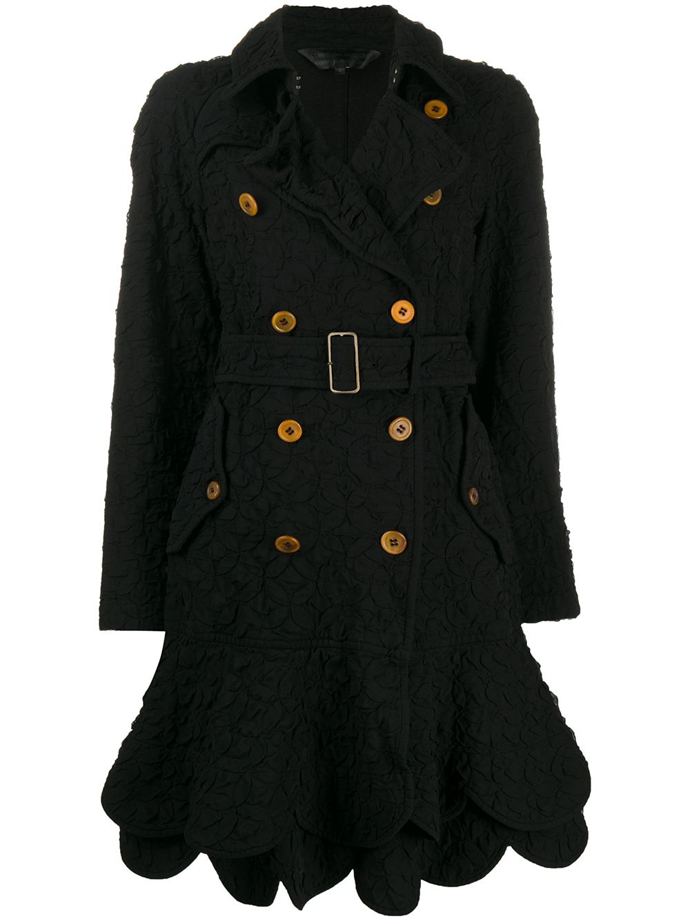 Comme Des Garçons Pre-Owned 2000s quilted double-breasted coat - Black von Comme Des Garçons Pre-Owned