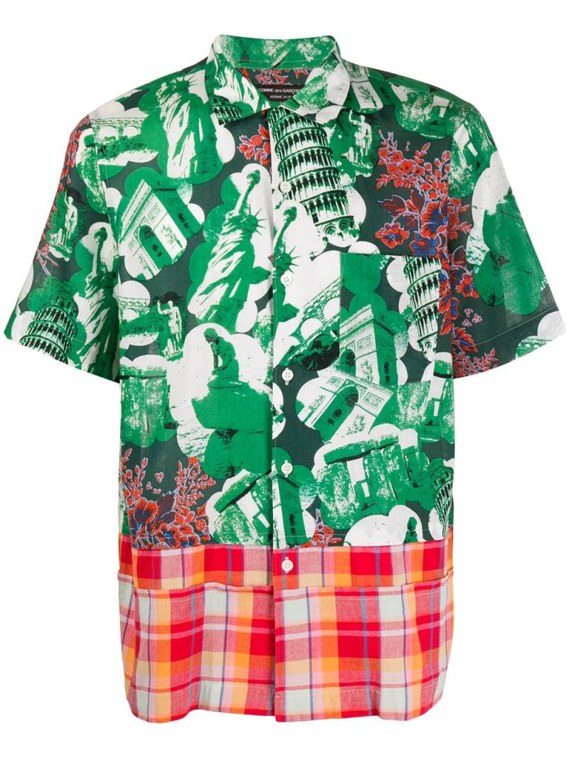 Comme Des Garçons Pre-Owned 2001 Monuments print short-sleeved shirt - Green von Comme Des Garçons Pre-Owned