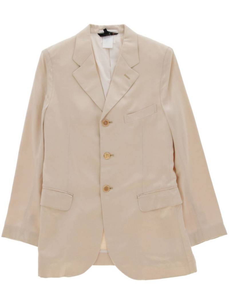 Comme Des Garçons Pre-Owned 2010s single-breasted blazer - Neutrals von Comme Des Garçons Pre-Owned