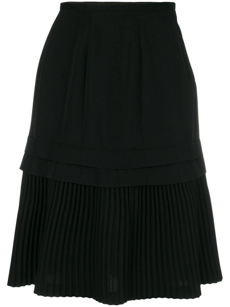 Comme Des Garçons Pre-Owned layered pleated skirt - Black von Comme Des Garçons Pre-Owned