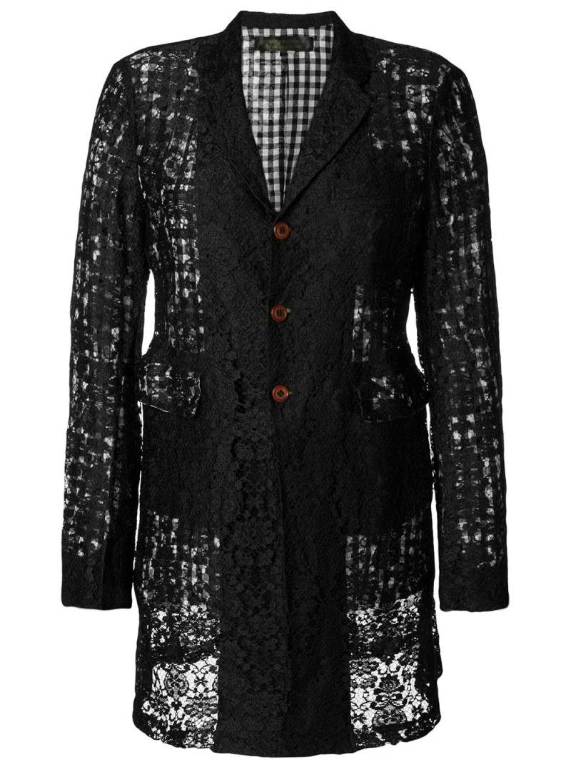 Comme Des Garçons Pre-Owned midi lace jacket - Black von Comme Des Garçons Pre-Owned