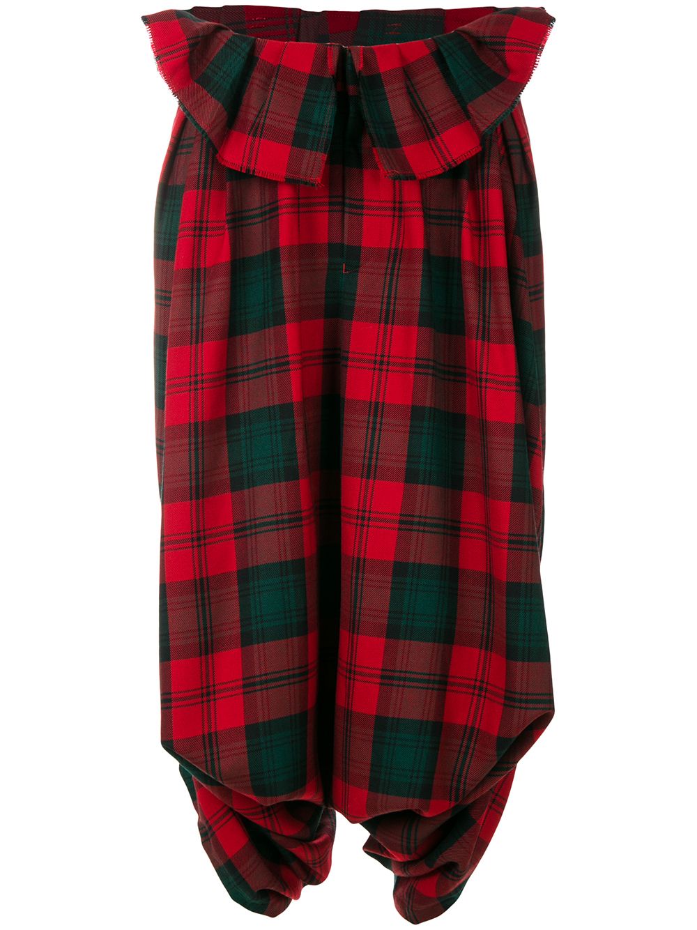 Comme Des Garçons Pre-Owned tartan drop-crotch trousers - Red von Comme Des Garçons Pre-Owned