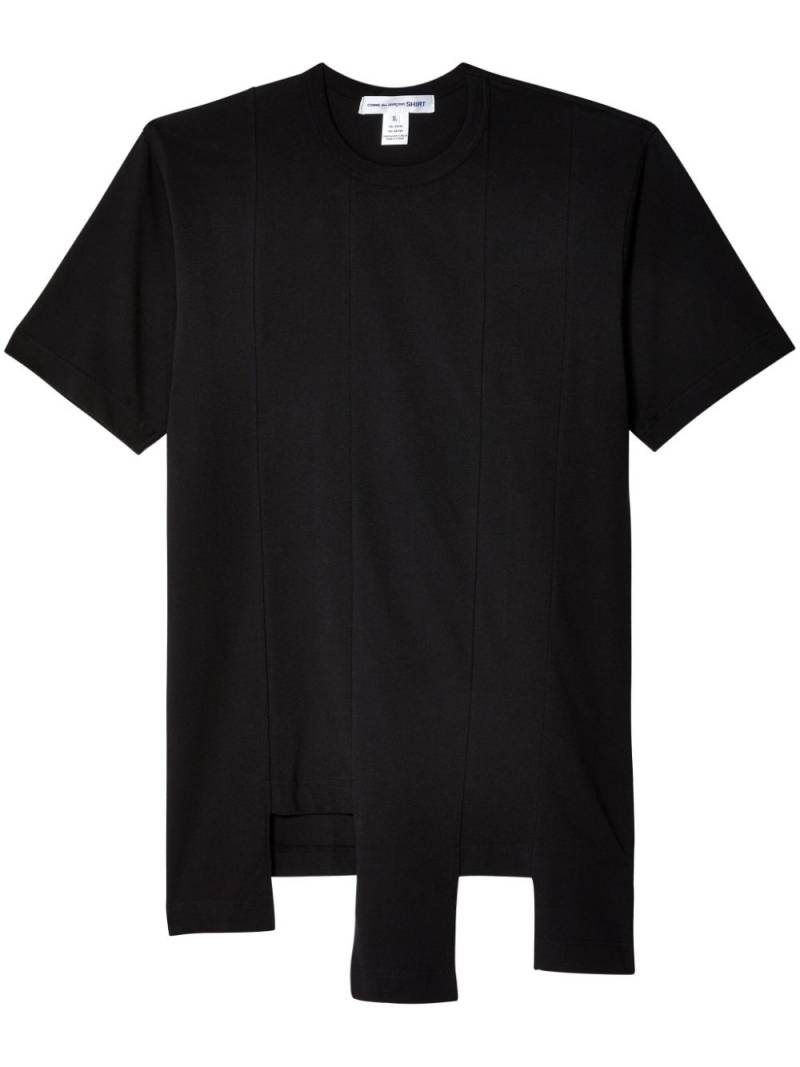 Comme Des Garçons Shirt draped panel short-sleeve T-shirt - Black von Comme Des Garçons Shirt