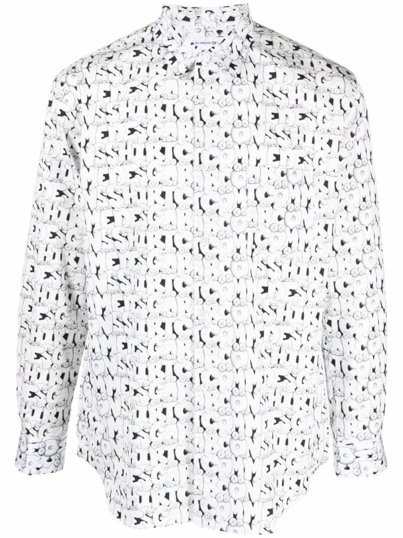 Comme Des Garçons Shirt Kaws-print shirt - White von Comme Des Garçons Shirt