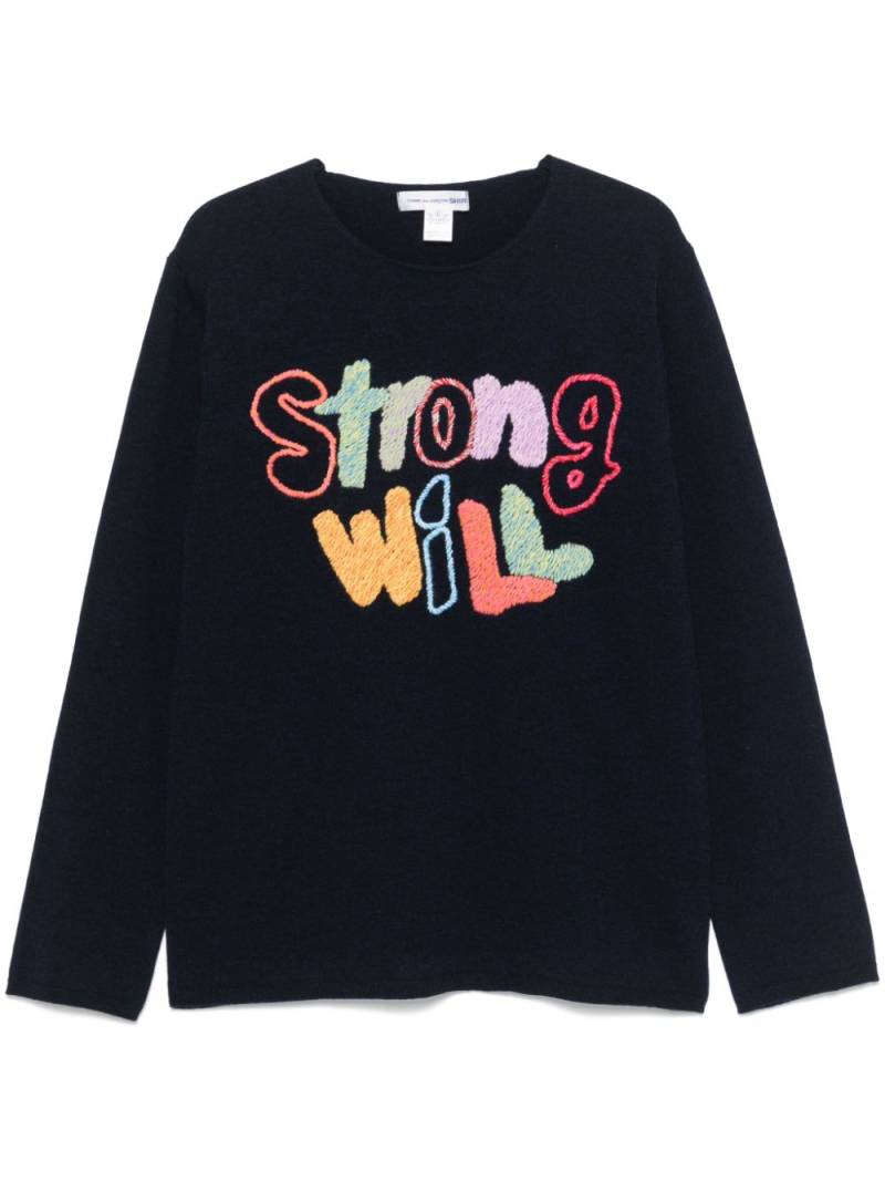 Comme Des Garçons Shirt Strong Will sweater - Blue von Comme Des Garçons Shirt