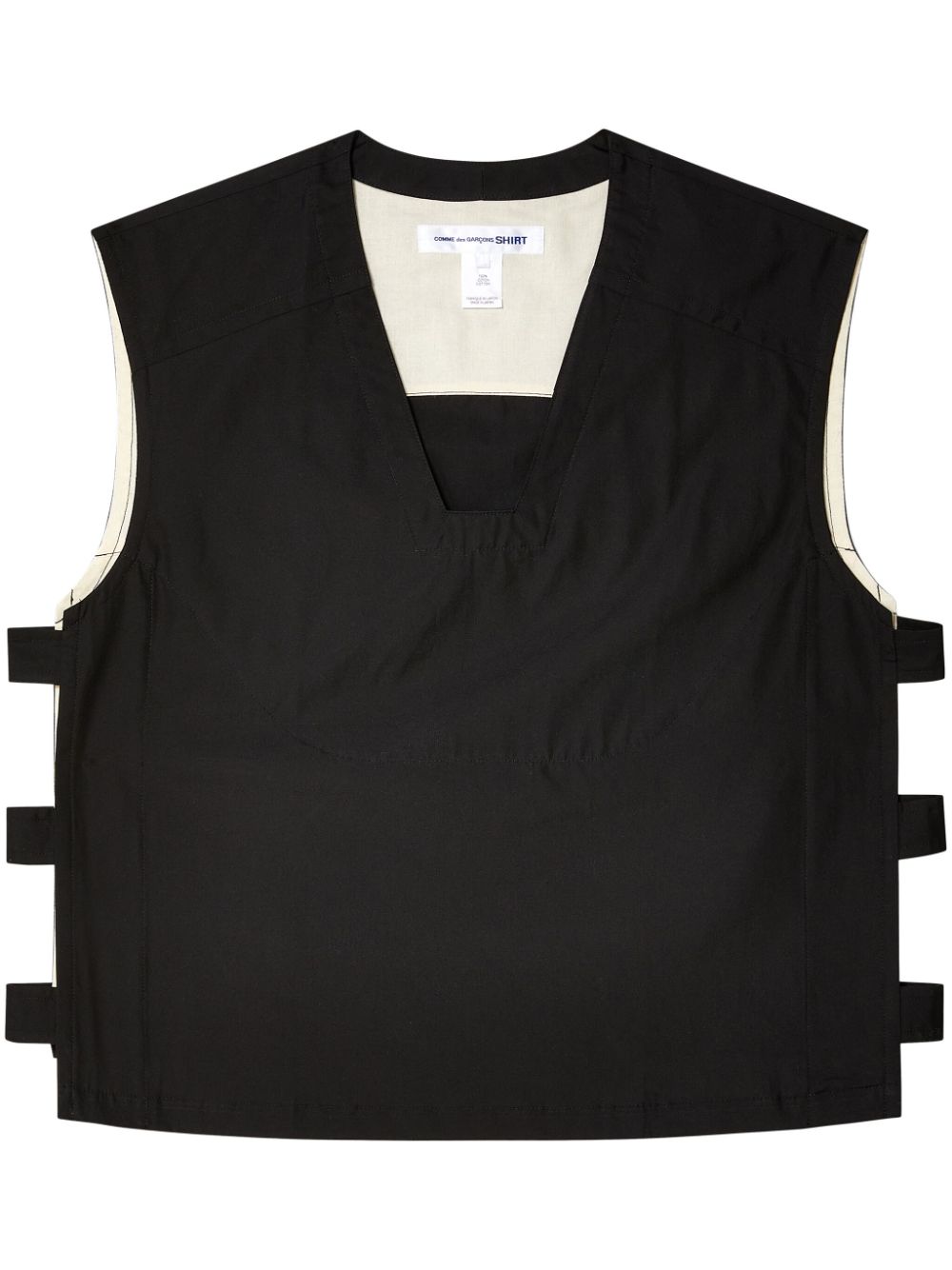 Comme Des Garçons Shirt V-neck sleeveless shirt - Black von Comme Des Garçons Shirt