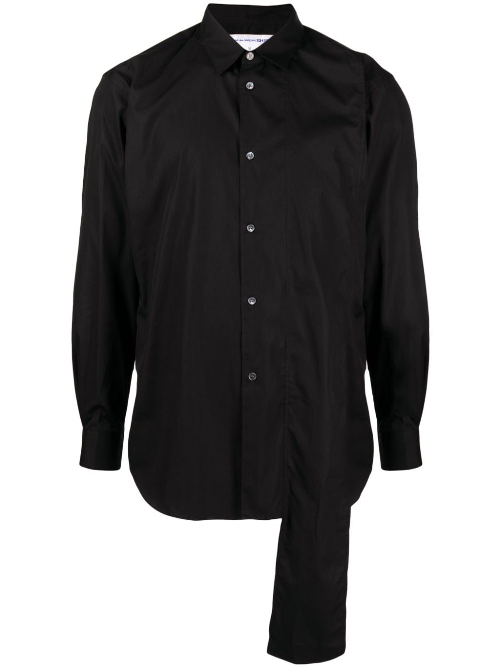 Comme Des Garçons Shirt asymmetric-hem cotton shirt - Black von Comme Des Garçons Shirt