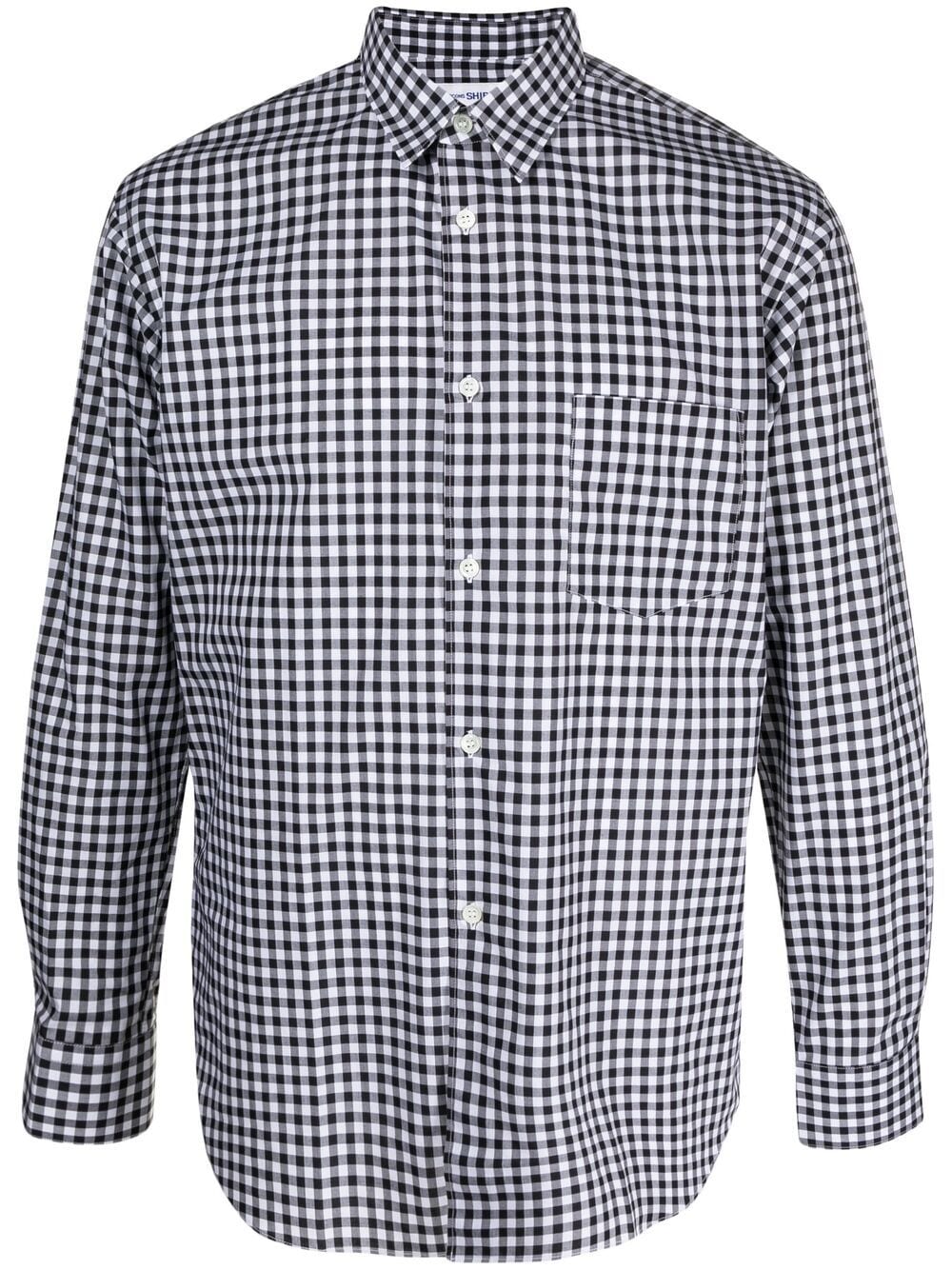 Comme Des Garçons Shirt check-print cotton shirt - Black von Comme Des Garçons Shirt