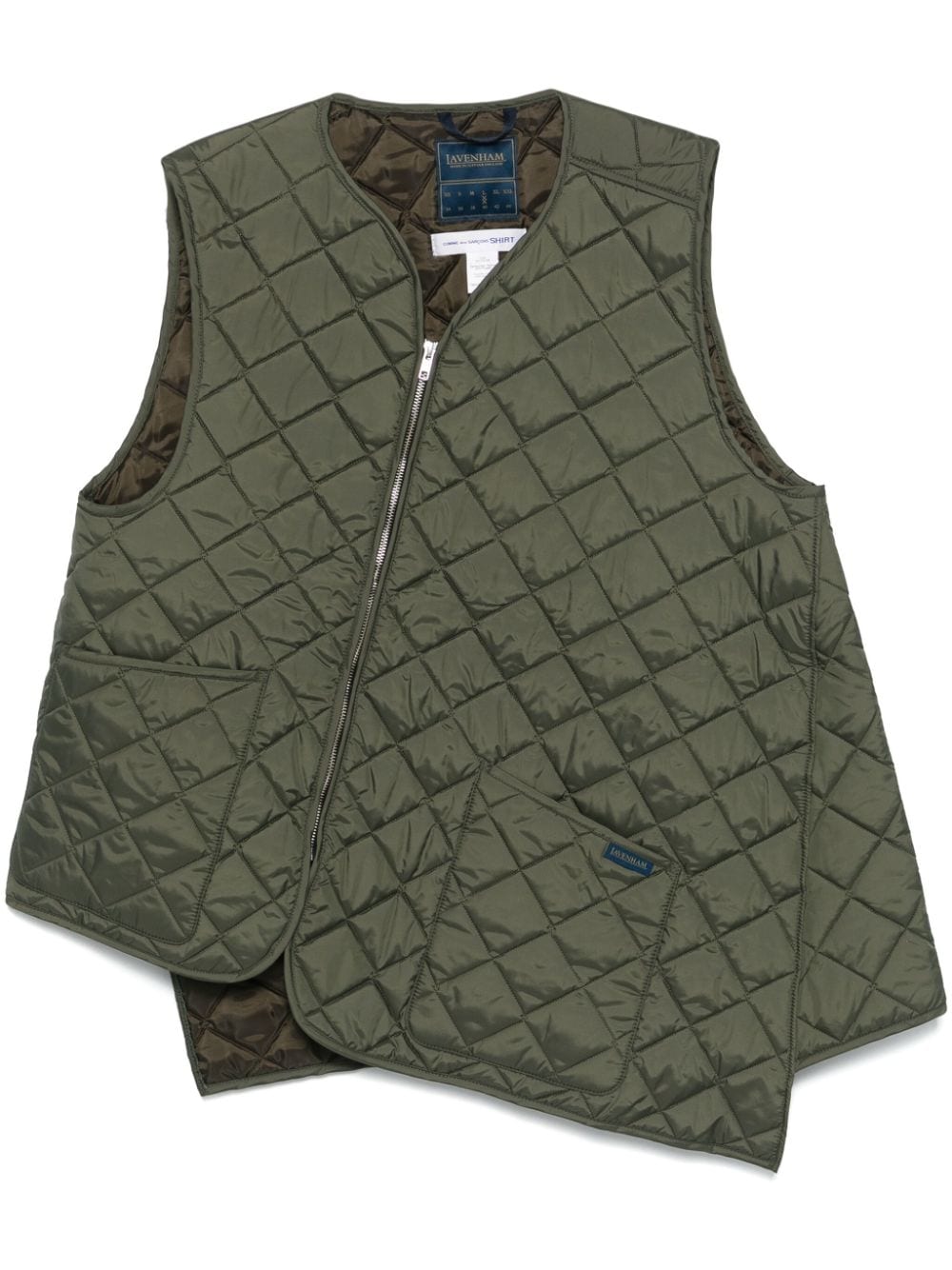 Comme Des Garçons Shirt diamond-quilted gilet - Green von Comme Des Garçons Shirt